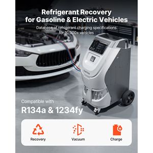 Macchina di Recupero Refrigerante Completamente Automatica per R134a 1234fy, Schermo Touch da 10 Pollici, Precisione Superiore al 98,5% per Riparazione Auto - Product Image 2