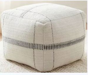 Pouf décoratif mural mobile en tissu coton et bambou, motif feuillage minimaliste, rembourré de balles en PU, fait main, pour chambre et salon - Product Image 4