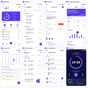 Aplicación Móvil de Gestión de Tareas de Última Generación con Programación Inteligente, Automatización e Información sobre el Rendimiento - Product Image 2
