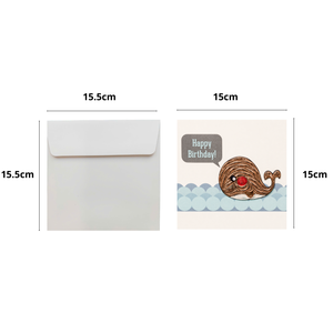 OEM/ODM <b>Handmade</b> 3D Quilled <b>Paper</b> Birthday Whale Theme Card From Vietnam Manufacturer Customizable Sizes - Product Image 2