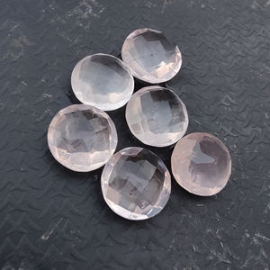 Quartz Rose Naturel Briolette Taille Checker Calibré, Pierre Précieuse Ronde de Qualité en Gros Toutes Tailles - Product Image 2