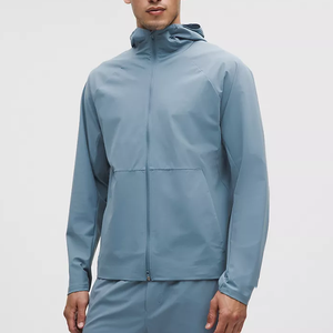 Chaqueta Cortavientos de Invierno para Hombre, Impermeable, Ligera, con Capucha, Transpirable, de Secado Rápido, con Logotipo Frontal en Lona y Poliéster - Product Image 2