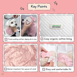 HEDYS GROOMING Bavette imperméable pour le lavage du visage du chien, Cape de protection pour toilettage des animaux, Tablier de bain réglable pour salon de toilettage et usage domestique - Product Image 4