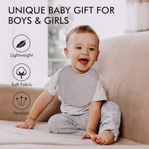 Bavoir d'alimentation pour bébé en 95% bambou et 5% élasthanne, coupe confortable - Product Image 2