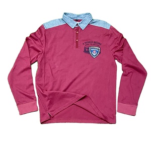 Polo de manga larga de algodón 100% liso de alta calidad, Polo de rugby de manga larga, polos de manga larga para hombre - Product Image 1