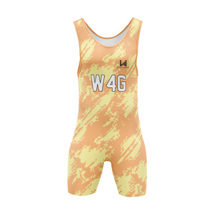 Custom Digital Print Men's Wrestling Singlet Spandex/Polyester 200gsm Breathable Lightweight Durable Stretchable Quick Dry - Product Image 1