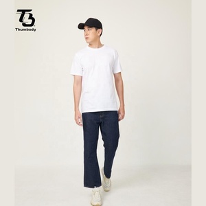 Camiseta 65% algodón 35% poliéster para hombre, camisa bordada en blanco, cuello alto personalizado, OEM, hecho en Tailandia - Product Image 3