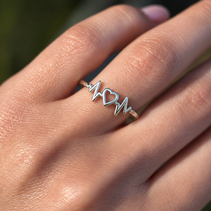 Bague Cœur Tendance en Argent Sterling 925 pour Maman, Faite à la Main, Bande Simple, Bijou Quotidien, Cadeau - Product Image 2