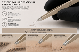 Pinzas Profesionales Premium para Cejas con Punta Inclinada, Acero Inoxidable, Logotipo Personalizado, Herramienta de Precisión para Depilación de Cejas - Product Image 2