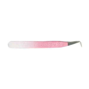 Pince à épiler royale, la meilleure, à pointe en fibre incurvée à 90 degrés, motif cœur imprimé, en acier inoxydable durable, anti-magnétique, pour cils - Product Image 6