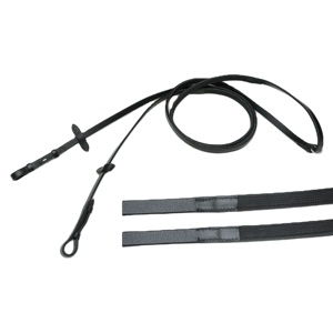 El mejor precio, riendas de goma duraderas de 12 mm para ecuestres, topes de mano, Material de cuero en relieve, características de seguridad, brocas para montar a caballo - Product Image 1