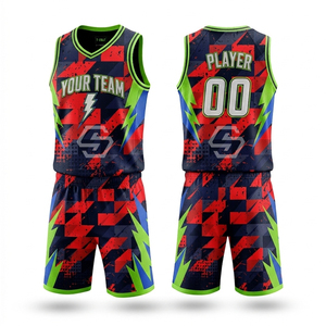 Custom Logo Basketball Uniform <b>College</b> Sublimation Print Adult Best Design 100% Polyester Breathable V-neck Sleeveless Unisex - Product Image 1