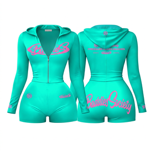 Mono amarillo de manga larga con capucha para mujer, transpirable, ecológico, de cintura alta, ajustado, sexy, para discoteca. - Product Image 6