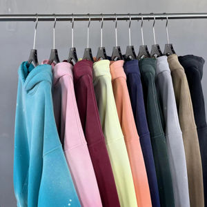 Sweat-shirts personnalisés en gros pour hommes, en coton respirant, molleton épais, style streetwear, design personnalisé, effet délavé, pour garçons - Product Image 2