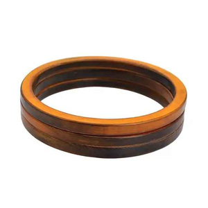 Brazalete de Madera de Estilo Étnico con Piedras de Diamante en Forma de Pera, Diseño Clásico Segmentado de Madera, Regalos Populares - Product Image 2