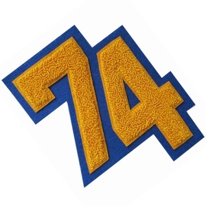 Colorful Chenille Embroidered Eco-Friendly Resin <b>Sew</b>-<b>On</b> <b>Patch</b> Nonwoven Felt Applique Multi-Shape English Letter Design Cloth - Product Image 4