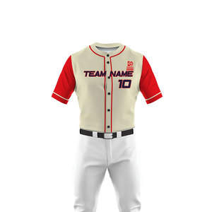 Uniforme de Béisbol de la Mejor Calidad, Diseño Personalizado, Ropa de Entrenamiento Ligera, de Secado Rápido y Transpirable, Precio Bajo, 100% Poliéster - Product Image 3