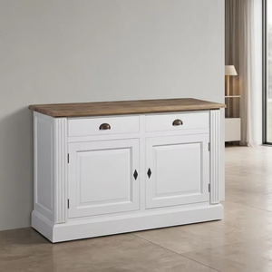 Cómoda Lino Estilo Japandi, Cajonera de Madera Maciza con Acabado en Color, Mueble Minimalista para Dormitorio, Gabinete de Almacenamiento con Cajones - Product Image 1