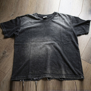Sun Faded T Shirts Men 100% Cotton Polyester Sun Fad Tee Top Mens Summer Street Fashion Stone Wash T-Shirts Men's - Product Image 3