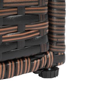 ตู้เก็บของหวายไล่เฉดสีน้ำตาลพร้อมโครงเหล็ก ตู้เก็บของแบบสองประตู - Product Image 5