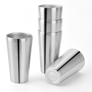 Vaso de Agua de Acero Inoxidable con Diseño de Revestimiento y Acabado Pulido Brillante, Artículo de Cocina para Uso Diario - Product Image 4