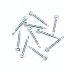Premium Carbon Steel Hex Washer Head Self-Drilling <b>Screws</b> (Metric/Inch) Zinc Coated Class 8 Heavy Duty Corrosion Resistant - Product Image 1