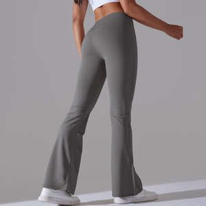 Leggings de Cintura Alta con Corte Acampanado para Mujer, Pantalones de Yoga, Logotipo Personalizado, Nailon y Spandex, Ropa Deportiva para Gimnasio, Fabricante de Leggings - Product Image 3