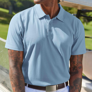 Chemises Polo Décontractées pour Hommes de Haute Qualité en Coton à Séchage Rapide avec Impression de Logo Personnalisé Couleurs Unies Chemise Durable Vente en Gros - Product Image 4