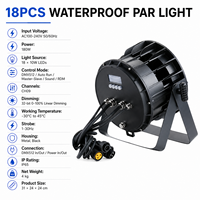 Projecteur LED RGBW étanche IP65 avec contrôle DMX512 pour spectacles sur scène et utilisation extérieure 54/24/18/4 pièces