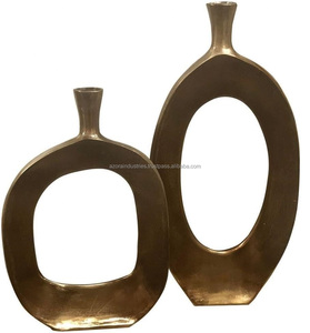 Florero de Aluminio Hecho a Mano, Ecológico, de Diseño Moderno, para Decoración del Hogar, Uso en Mesa de Sala de Estar - Product Image 1