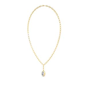 Collier pendentif Y Lariat moderne en diamant de laboratoire taille ovale, 18 pouces - Product Image 2