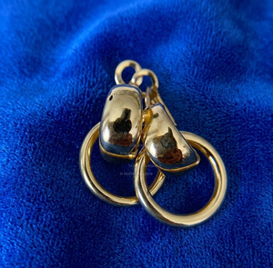 <b>Gold</b> Door Knocker Earrings Bold Statement <b>Hoop</b> Earrings <b>Chunky</b> Vintage Style Luxury Minimalist Jewelry Gift For Her Trendy Gift - Product Image 2