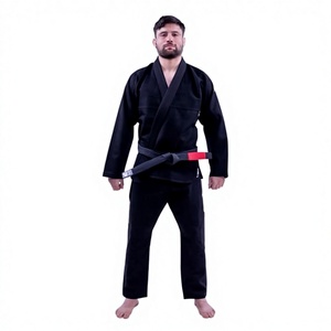 Black and Neon Green BJJ Kimono with Matching Pants Unisex Adult Martial Arts Wear Regular Fit Breathable Polyester - Product Image 2