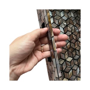 Luxury Mother of Pearl Serving <b>Tray</b> Handmade Inlay Shell Decorative <b>Tray</b> for Home Hotel Restaurant Serving and Gift Use - Product Image 4
