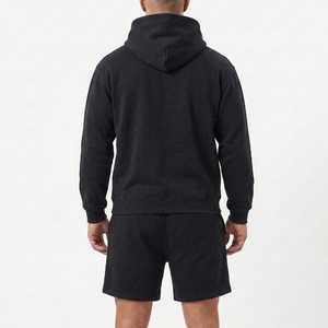 Prix de gros – Ensemble streetwear d'hiver pour homme, deux pièces, 100 % coton, sweat à capuche et short, avec logo personnalisé - Product Image 3