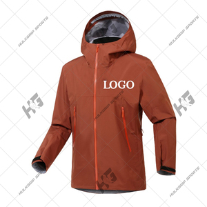 Men's 3-Layer <b>Lined</b> Coated Hard Shell autumn <b>Jacket</b> Custom Logo Waterproof Breathable Hooded High Performance Lightweight - Product Image 6