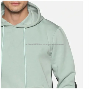 Sudadera con Capucha Corta de Algodón Transpirable con Cremallera Completa y Bordado de Logotipo Personalizado en Felpa Francesa para Hombre - Product Image 4