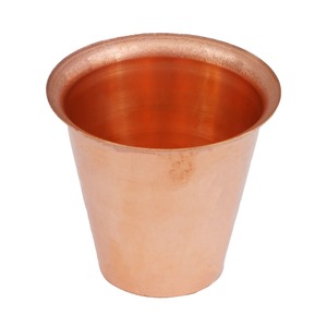 Gobelet en cuivre design, texture moderne, verre à boire pour la maison, les repas, les voyages et les cadeaux - Product Image 3