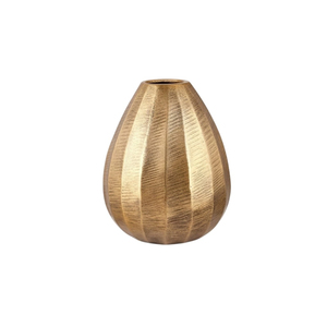 Jarrón de Flores de Aluminio de Lujo al por Mayor, Maceta de Metal Acanalada Hecha a Mano, Centro de Mesa para Decoración del Hogar - Product Image 2
