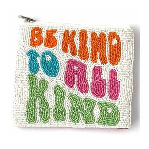 Monedero de tela con cuentas de diseño arcoíris multicolor, cierre de cremallera superior, bolsa duradera hecha a mano, perfecta para llevar llaves, efectivo y tarjetas. - Product Image 5