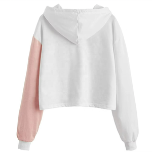 Latest Design Custom Logo Oversized Crop Top Pullover Sweatshirt Cropped Hoody <b>Women</b> Crop Top Hoodies - Product Image 2