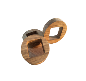 Anillo de servilleta de madera maciza natural para bodas, cenas, ocasiones festivas y fiestas, con acabado brillante, accesorio para vajilla. - Product Image 4