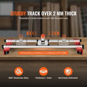 Tabla de enrasado portátil y ajustable de 60 pulgadas para fresadora de carpintería DIY, para alisar tableros y ensamblaje de madera - Product Image 4