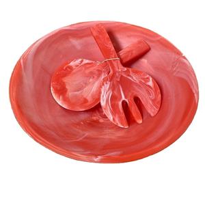 Tazón Clásico para Servir Ensaladas y Frutas, de Resina Epoxi Pulida con Diseño de Olas Oceánicas, para Fiestas y Uso Doméstico - Product Image 1