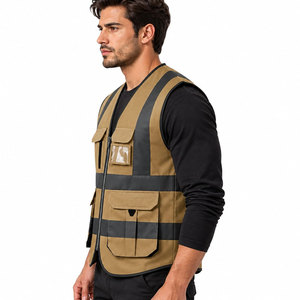 Chaleco de Seguridad Reflectante de Alta Visibilidad, Chaleco de Trabajo de Malla sin Mangas de Alta Calidad con Múltiples Bolsillos para Hombres y Mujeres, OEM - Product Image 4