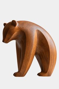Escultura de Animales de Madera Ecológica Moderna, Arte Abstracto Geométrico, Figura de Madera Hecha a Mano, Diseño Vertical, Decoración de Mesa de Comedor - Product Image 3