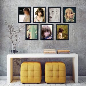 Cadre photo rectangulaire vertical en bois massif fait main, couleur turquoise, impression numérique couleur intégrale, design durable pour décoration murale - Product Image 6