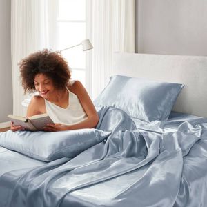 Set di Lenzuola in Raso di Lusso per Letto Singolo Include Lenzuolo e Federa - Product Image 5