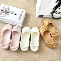 Sandales sabots respirantes perforées pour femmes avec bride de talon rotative, semelle épaisse et souple, chaussures décontractées, logo personnalisé, couleur OEM