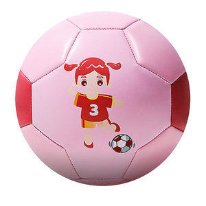 ลูกฟุตบอลสีชมพูและสีแดง ปรับแต่งโลโก้ได้ ดีไซน์แบบแผง สำหรับเด็ก น้ำหนัก 0.4-0.45 กก. - Product Image 3